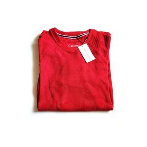 NWT Men's Stylish Super Soft Thermal Waffle Ribbed Knit Long Sleeve Shirt XS